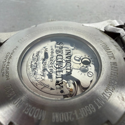 Invicta Specialty Automatic Watch Men 45mm White Dial Steel Date 1832 Round Runs9