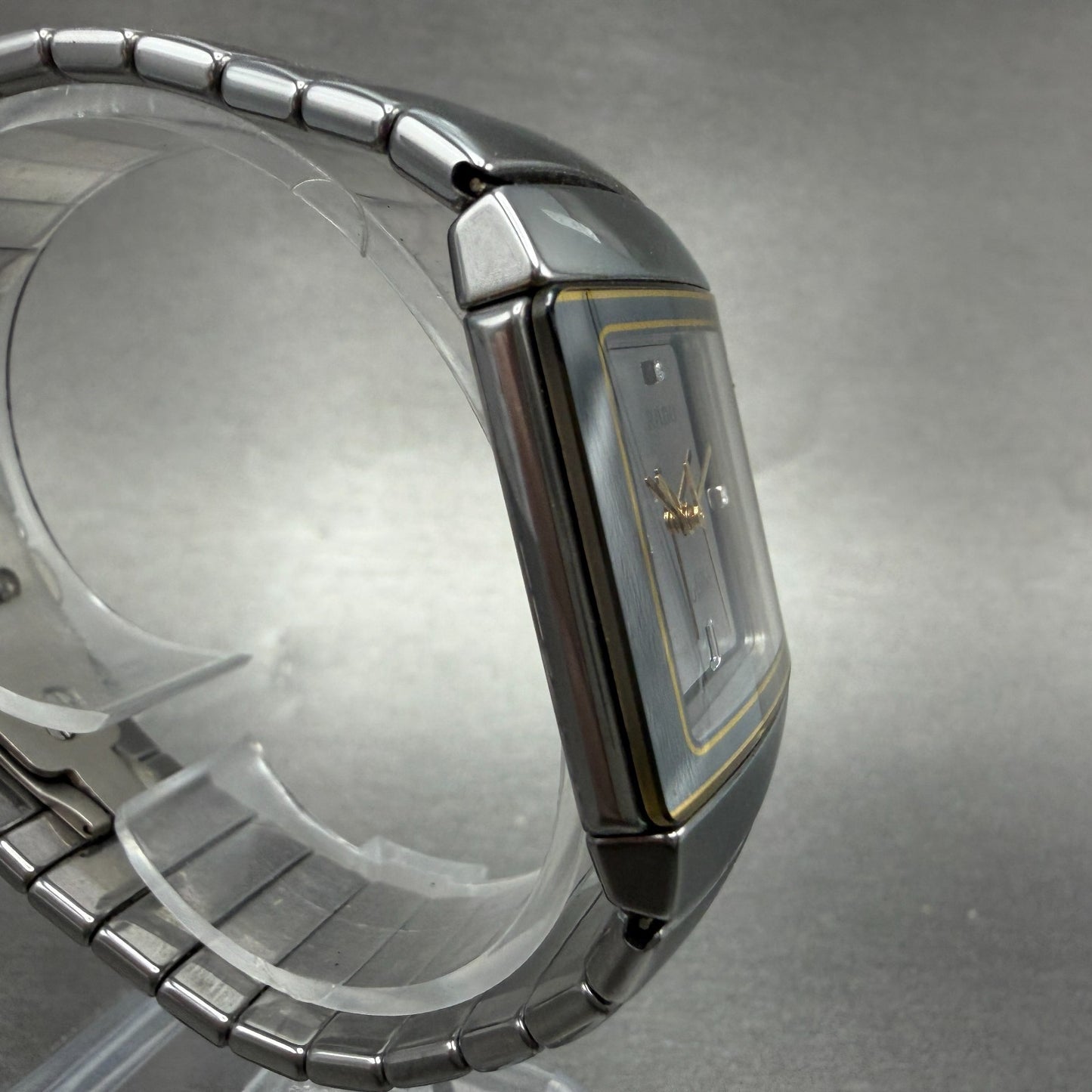Rado Diastar Jubile Watch Men 29mm Silver Dial Ceramic Date Rectangle NewBattery3
