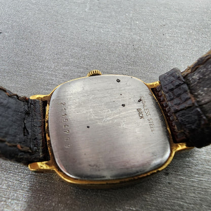 Longines Tank Watch Women 23mm Champagne Dial Gold Tone Rectangle New battery9
