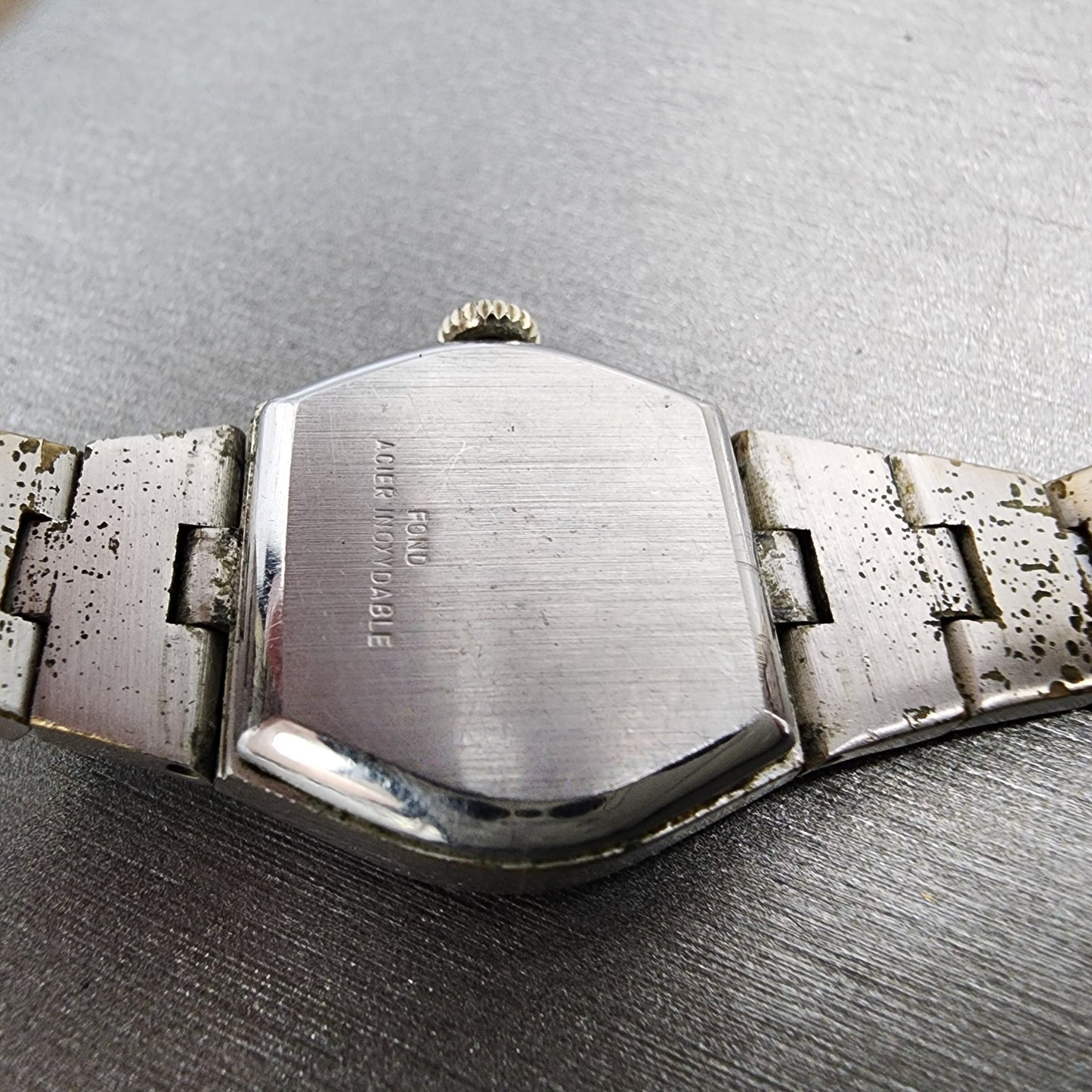 Tissot Stylist Watch Women 21mm Blue Dial Silver Tone Manual Wind PARTS10