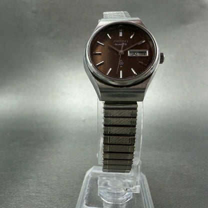 Seiko Watch Women 24mm Brown Dial Silver Tone Daydate 7903-0020 New Battery6