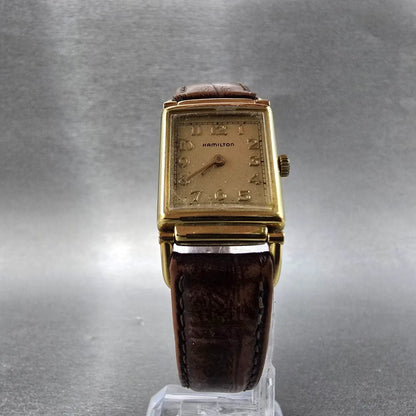 Hamilton Wilshire Watch Women 18mm Women Gold Dial Gold Registered Edition PARTS6