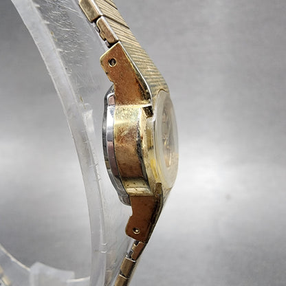 Seiko Watch Women 16mm Gold Dial Gold Tone Manual Round 110069 Runs VTG3