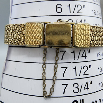 VTG Seiko Tank Watch Women 19mm Cream Dial Gold Plated Rectangle New Battery10