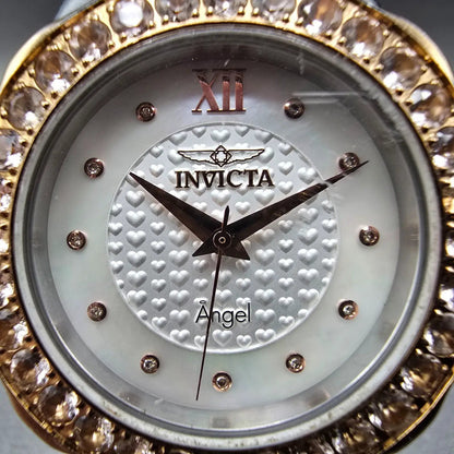 Invicta Angle Watch Women 38mm MOP Dial Two Tone Round 16063 New Battery1