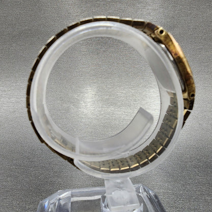 VTG Seiko Watch Women 17mm Silver Dial Gold Tone Rectangle 5420-5060 New Battery