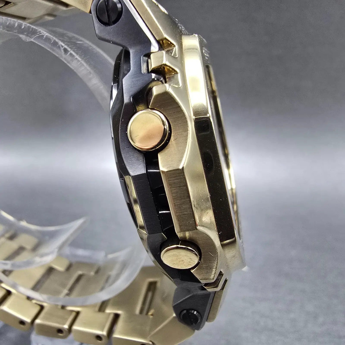 Casio G-Shock GMW-BZ5000 Watch Men 44mm Gold Atomic Solar Alarm Octagon Works4