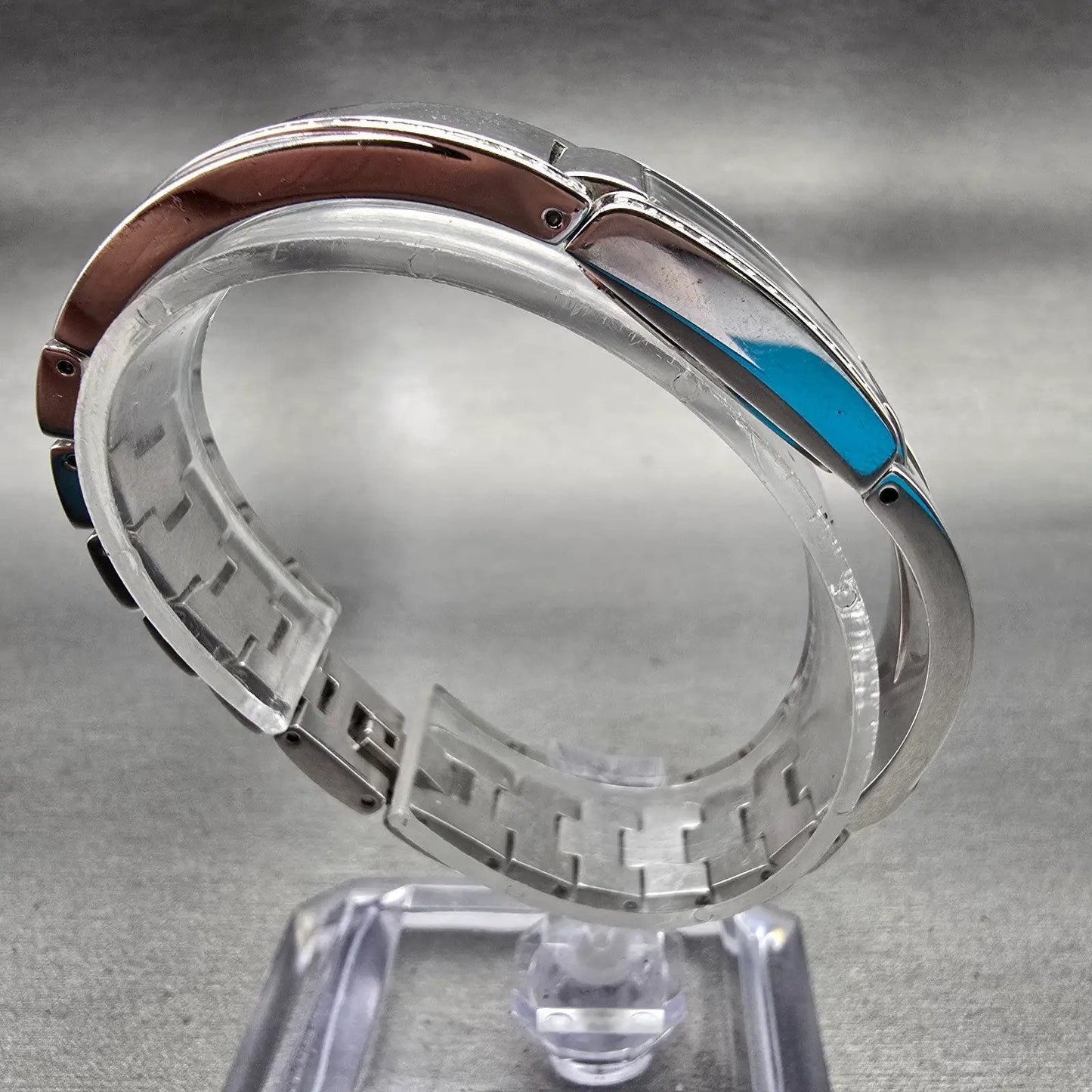 Bulova Watch Women 14mm MOP Dial Silver Tone Gemmed Rectangle 96T63 New Batt8