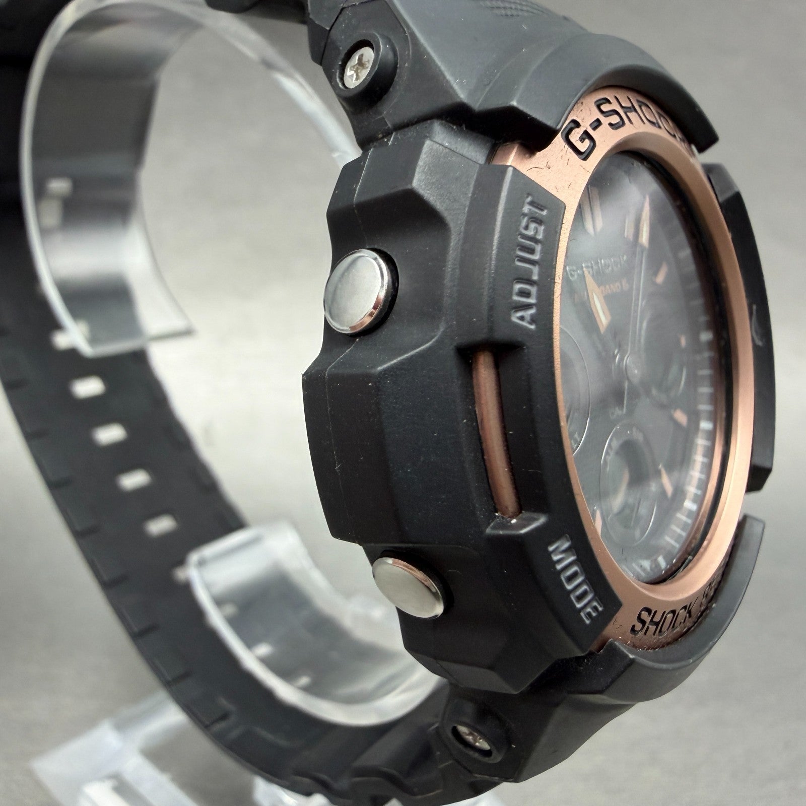 Casio G-Shock AWG-M100SF Watch Men 47mm Black Rose Gold Alarm Chrono Works Solar5