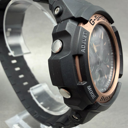 Casio G-Shock AWG-M100SF Watch Men 47mm Black Rose Gold Alarm Chrono Works Solar5
