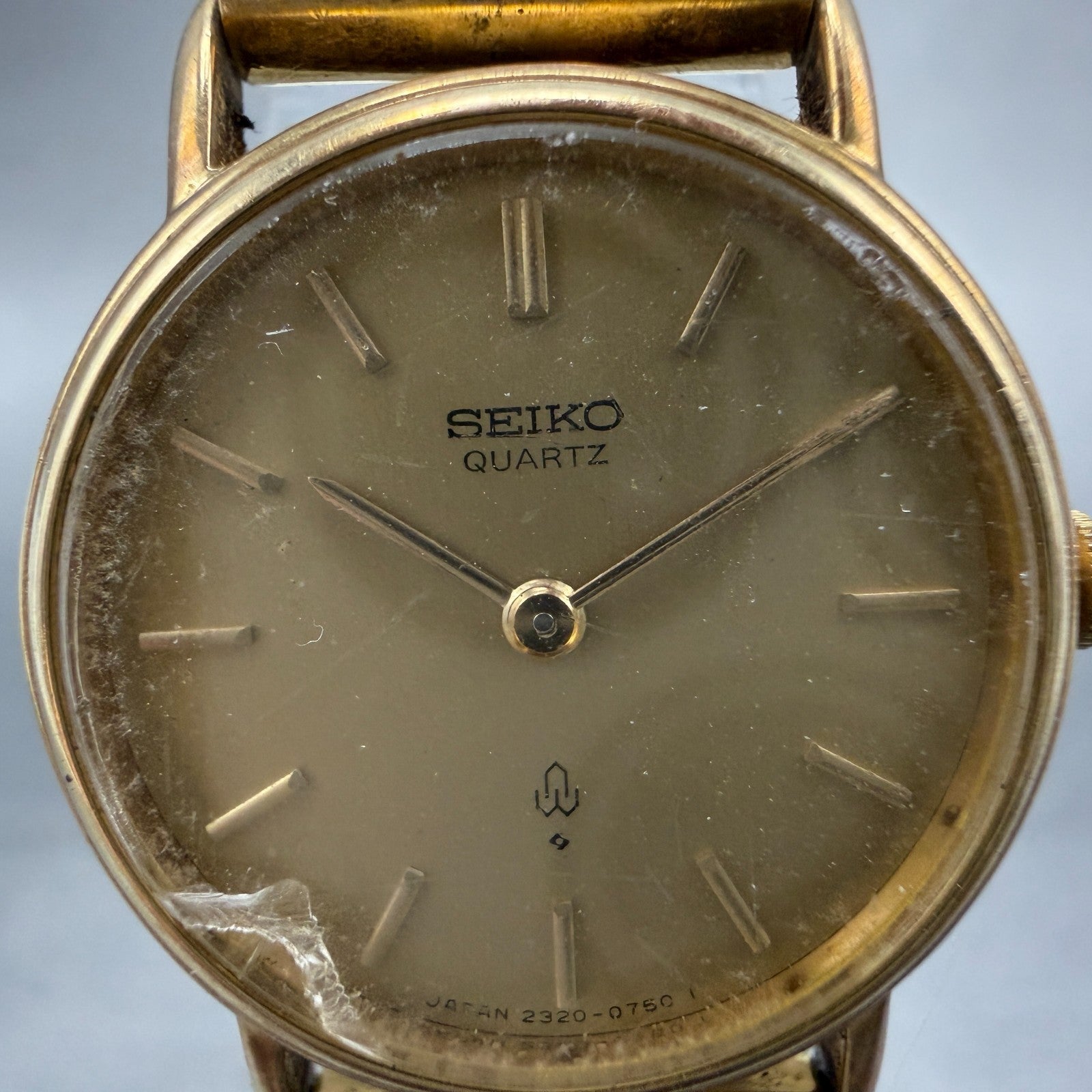 Seiko Watch Women 22mm Champagne Dial Gold Tone Round 2320-0100 New Battery1
