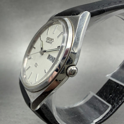 Seiko SQ Watch Men 35mm Silver Dial Silver Tone Daydate 8123-7230 New Battery2