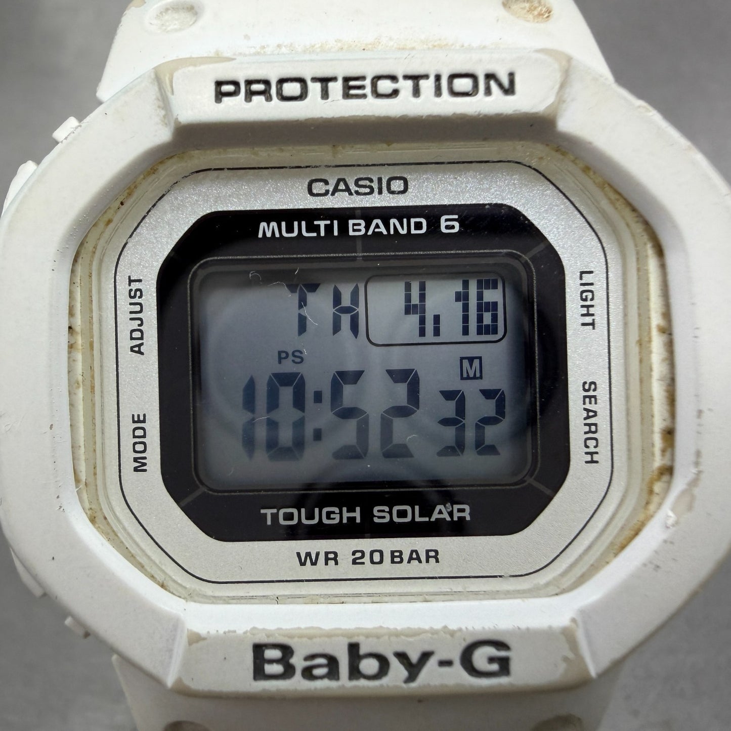 Casio Baby-G BGD-5000 Watch Women 42mm White Alarm Chrono Solar Works1