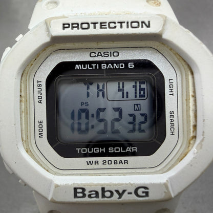 Casio Baby-G BGD-5000 Watch Women 42mm White Alarm Chrono Solar Works1