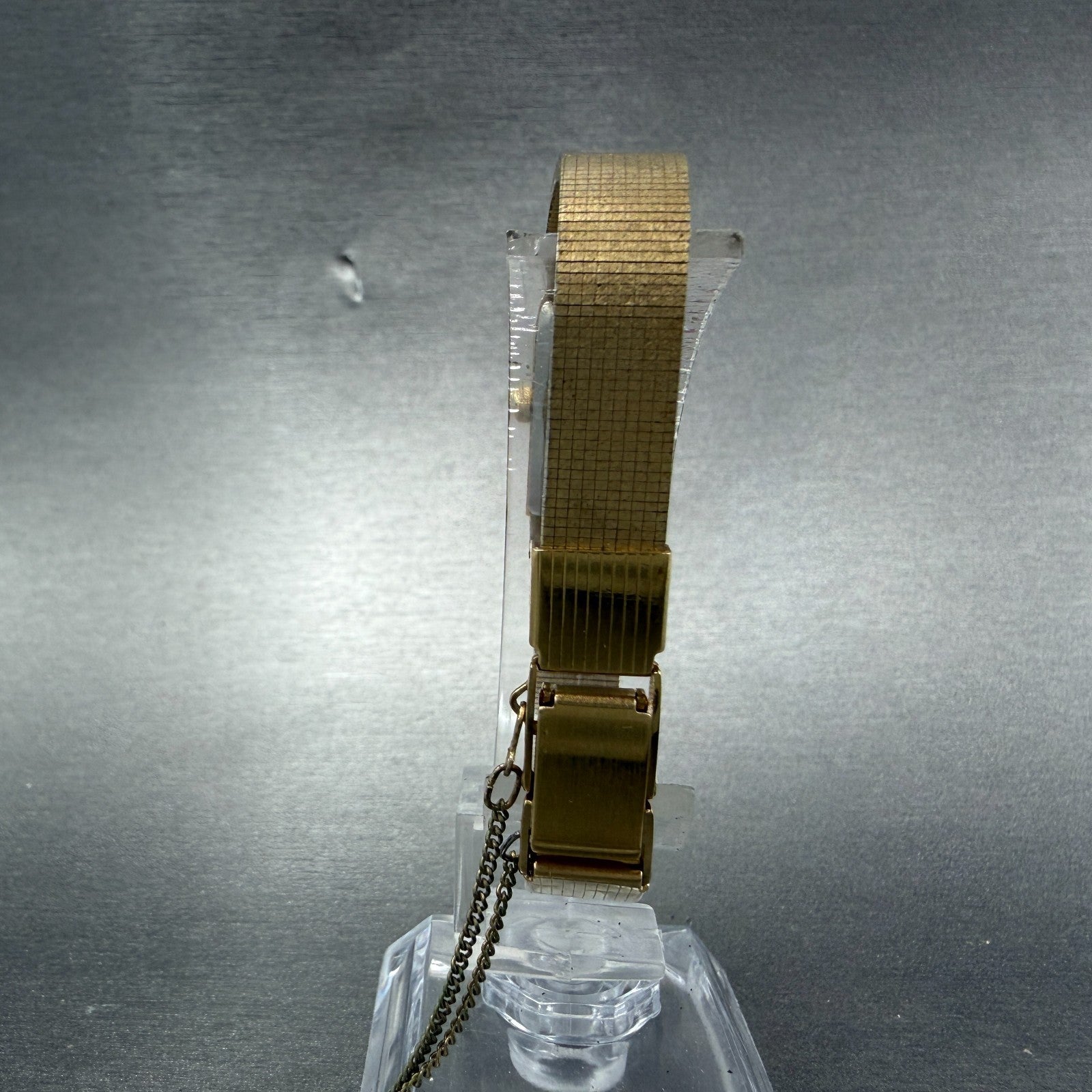 Seiko Tank Watch Women 12mm Champagne Dial Gold Tone 1320-5119 New Battery7