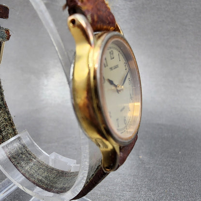 Seiko The League Watch Women 23mm Champagne Dial Gold Dial 2p21-0a90 New Battery
