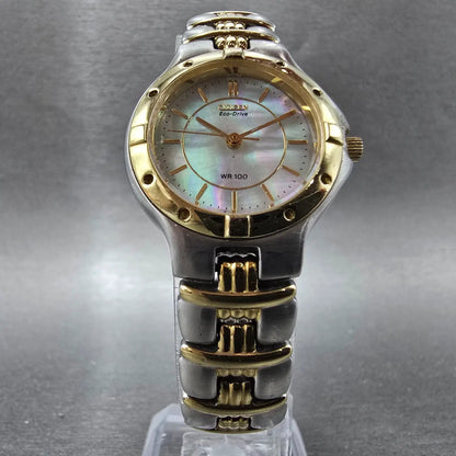 Citizen Eco-Drive Watch Women 27mm MOP Dial Two Tone Round A234-H10236 Works5