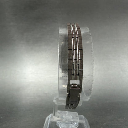 Citizen CQ Tank Watch Women 13mm Silver Dial Silver Tone Rectangle New BatteryAb7