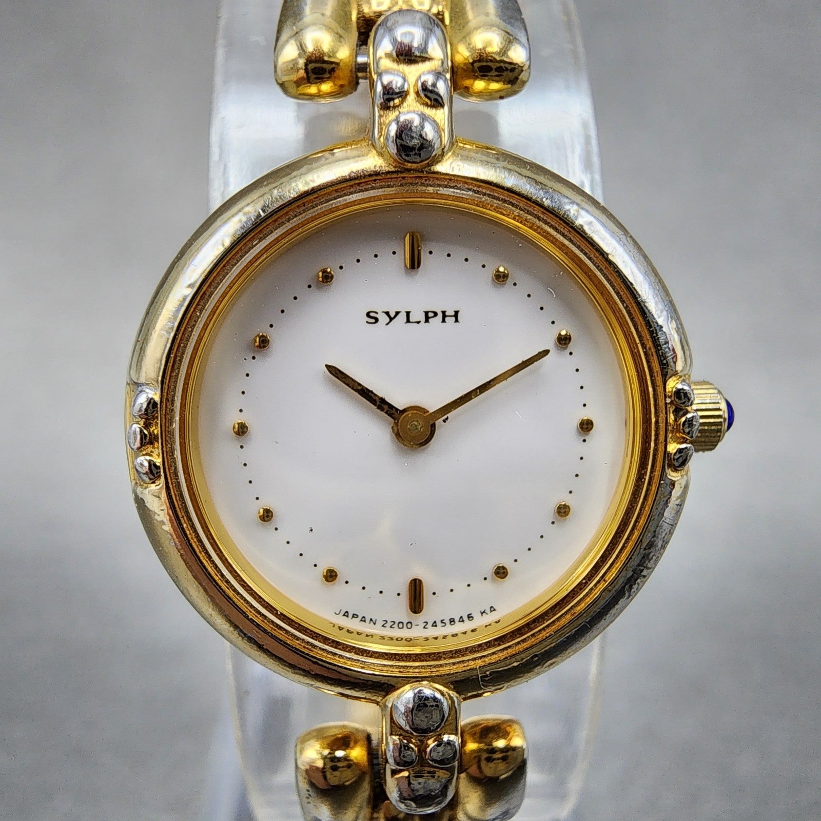 Citizen Sylph Watch Women 19mm White Dial Gold Tone Round 2200241797 New Batt1