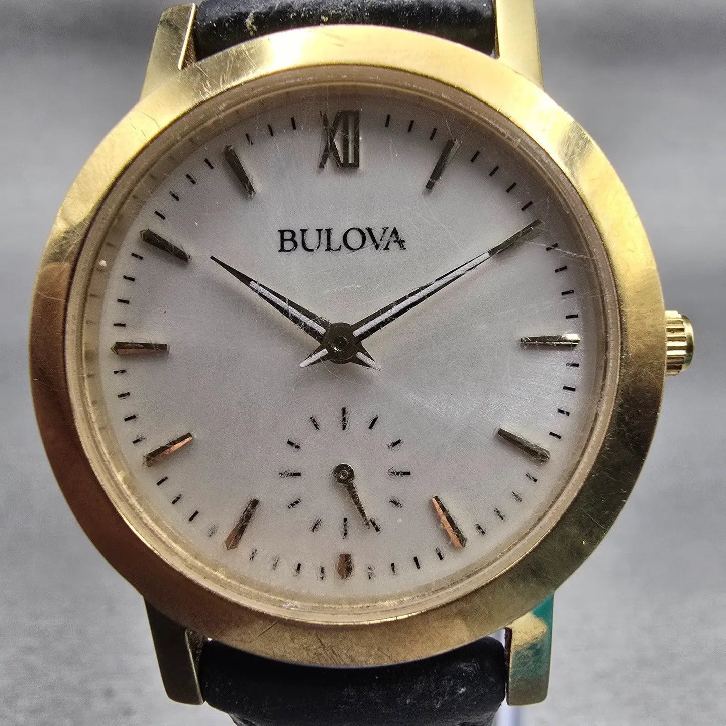 Bulova Watch Women 32mm White Dial Gold Tone Round 97L159 New Battery1