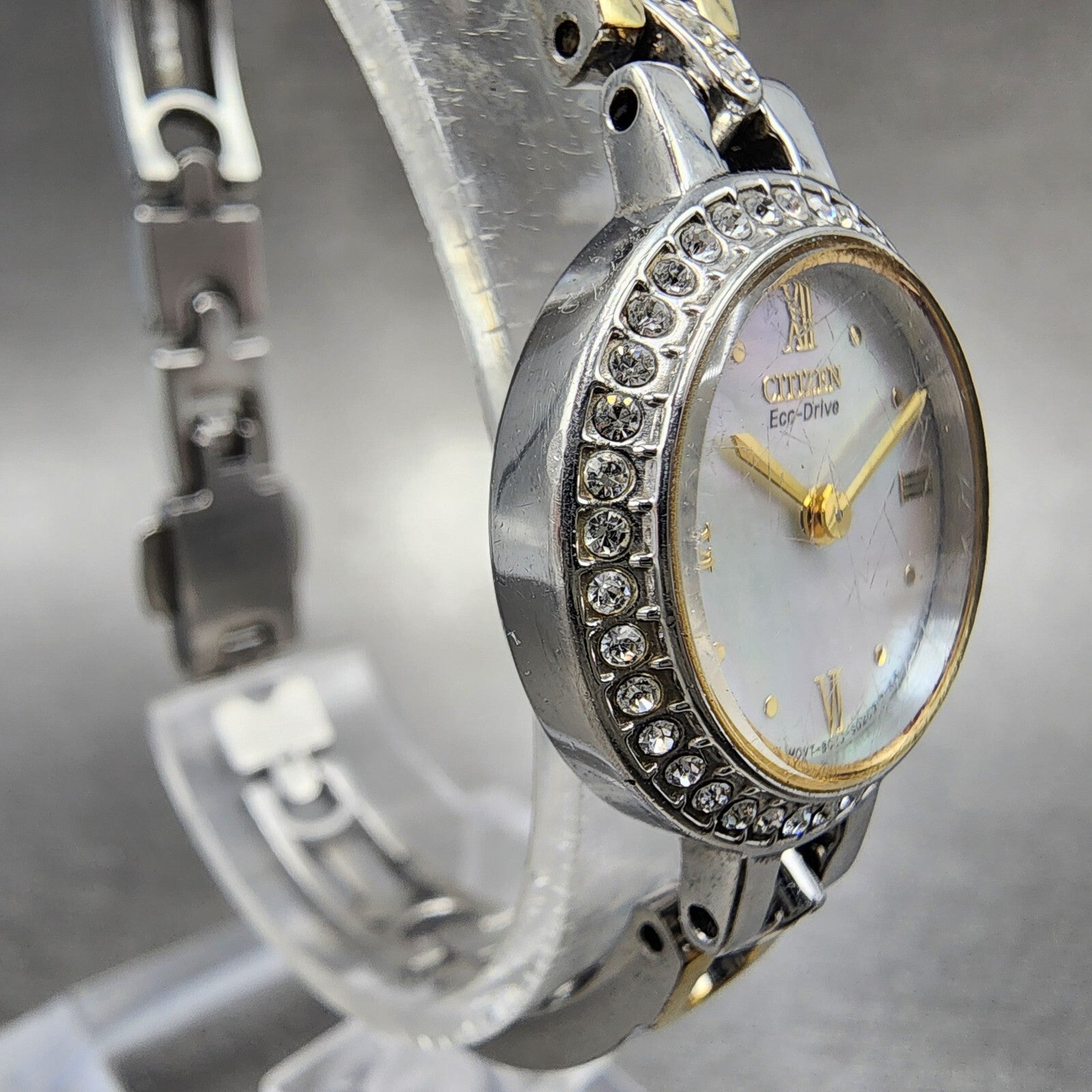 Citizen EcoDrive Watch Women 21mm MOP Dial Two Tone Round B023S011043 Runs3