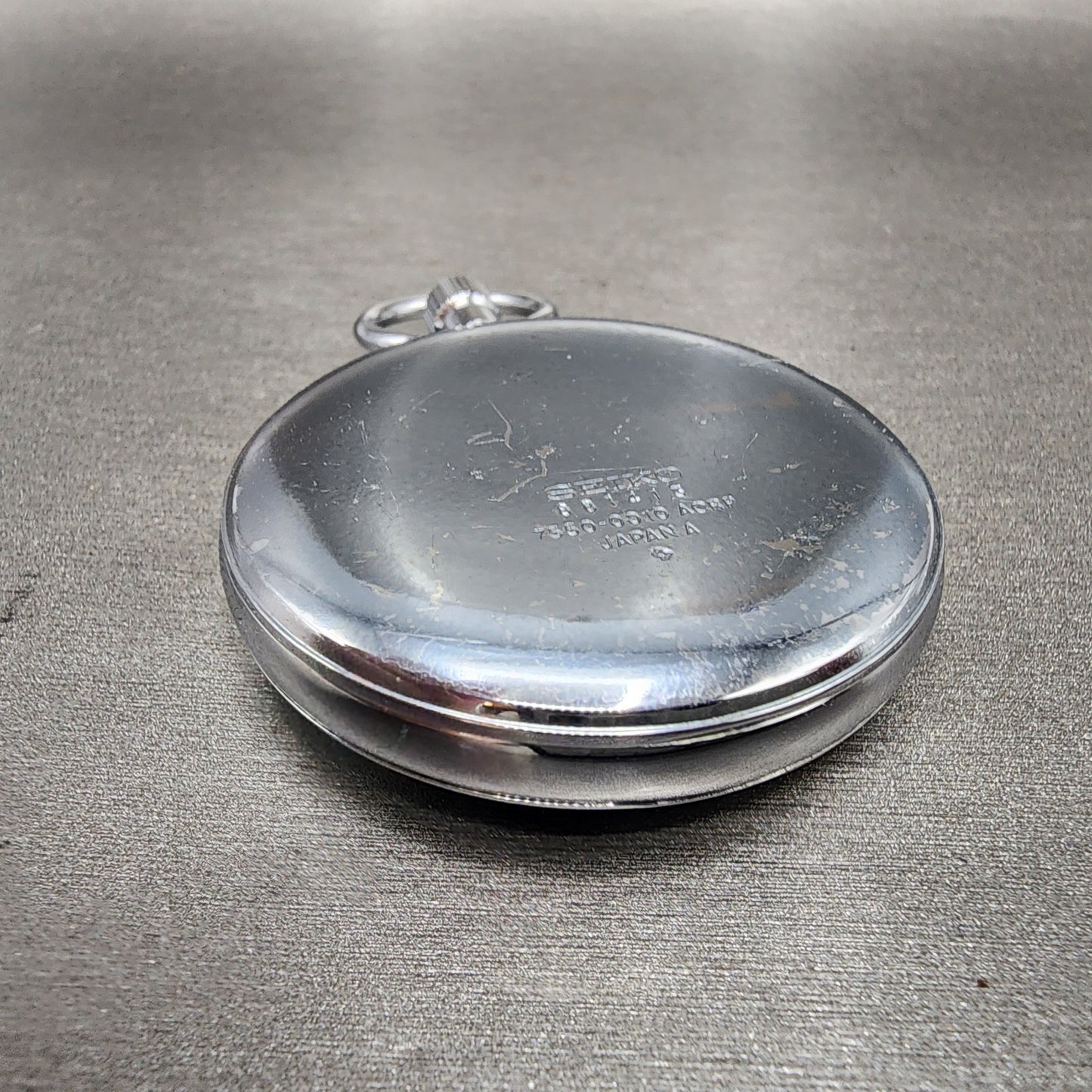 Seiko Pocket Watch Men 50mm White Dial Silver Tone 75500010 PARTS10