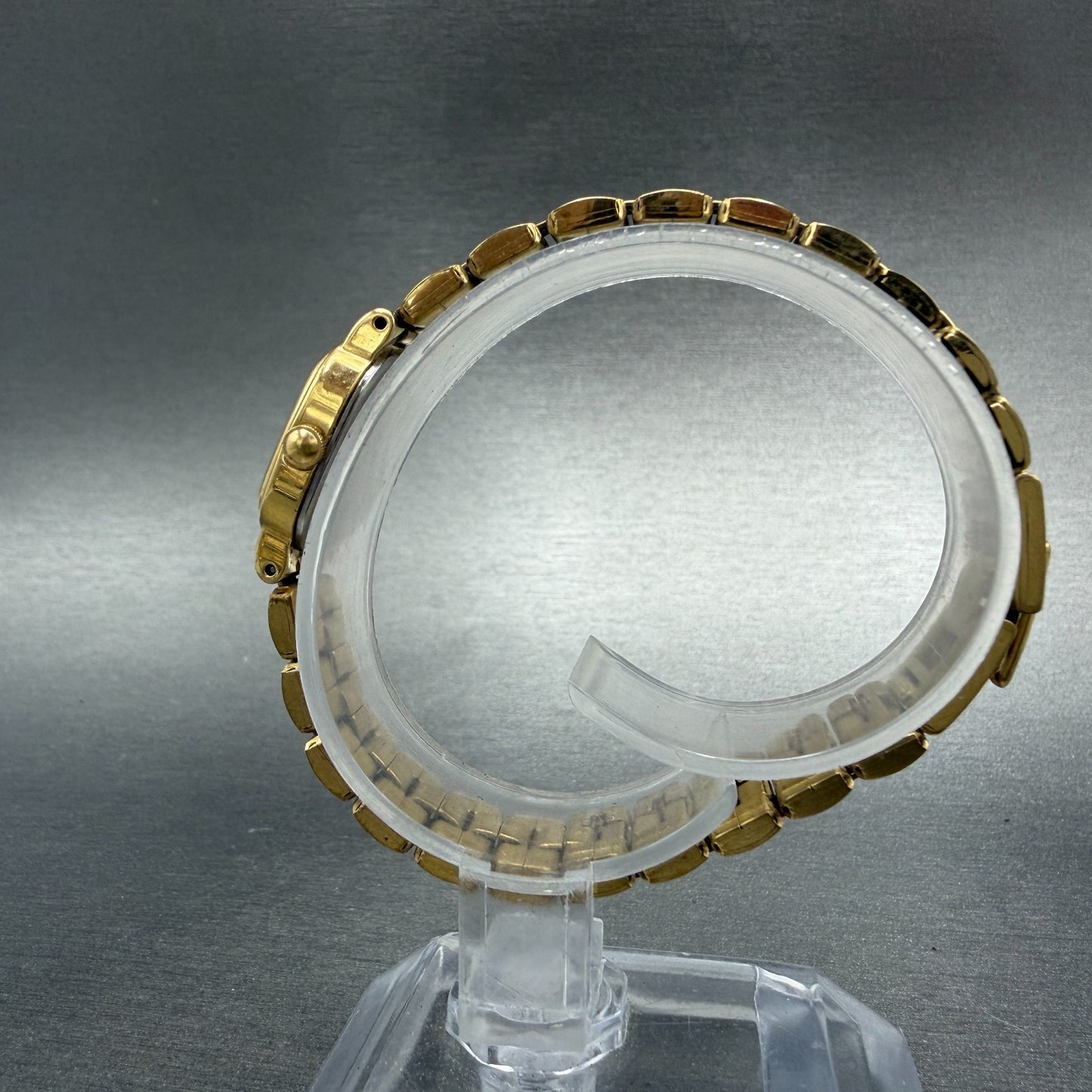 Seiko Watch Women 16mm Champagne Dial Gold Tome Oval 4N00-5030 New Battery6