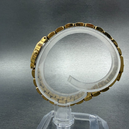 Seiko Watch Women 16mm Champagne Dial Gold Tome Oval 4N00-5030 New Battery6