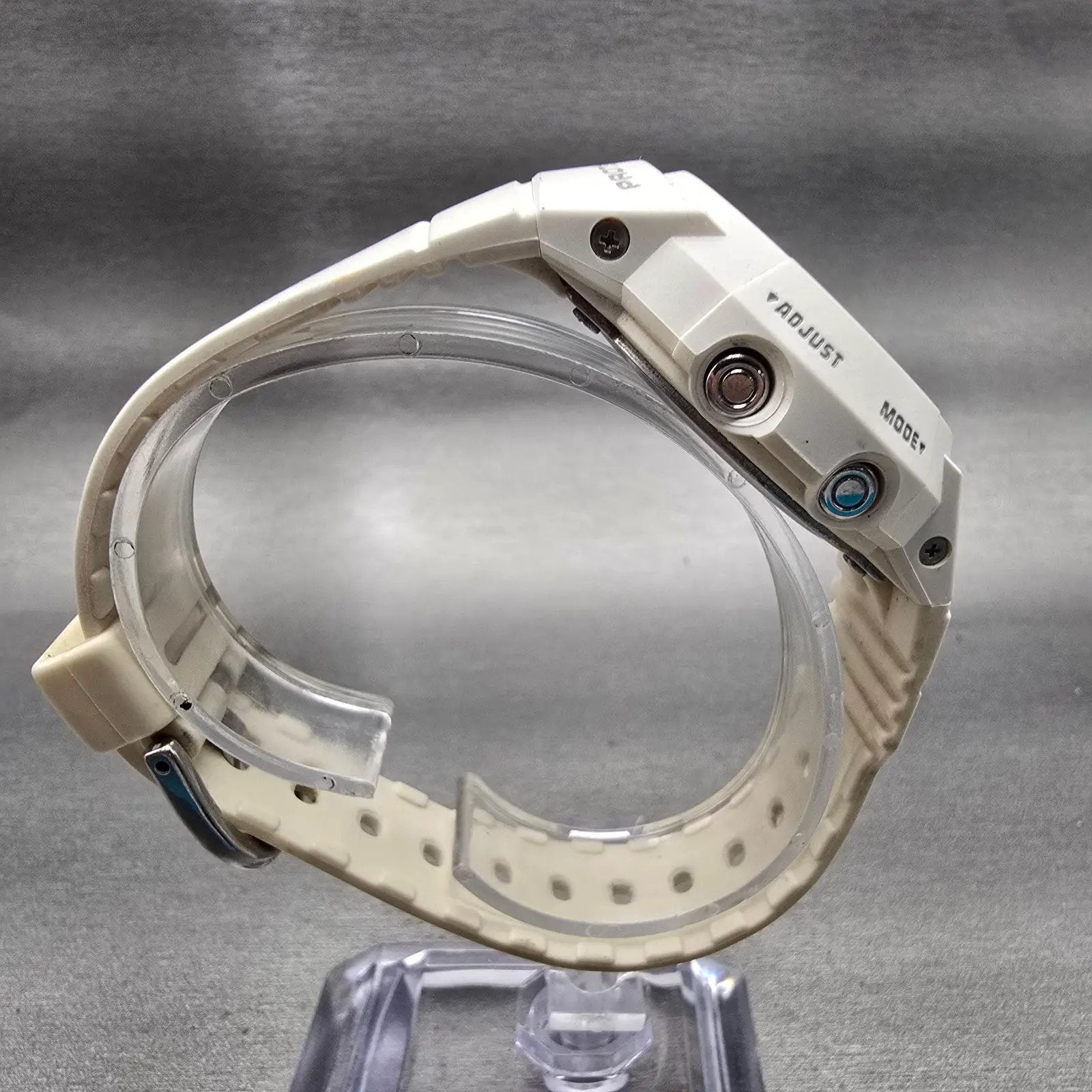 Casio G-Shock Mini GMN-50 Watch Women White White Chrono Alarm New Battery READ8