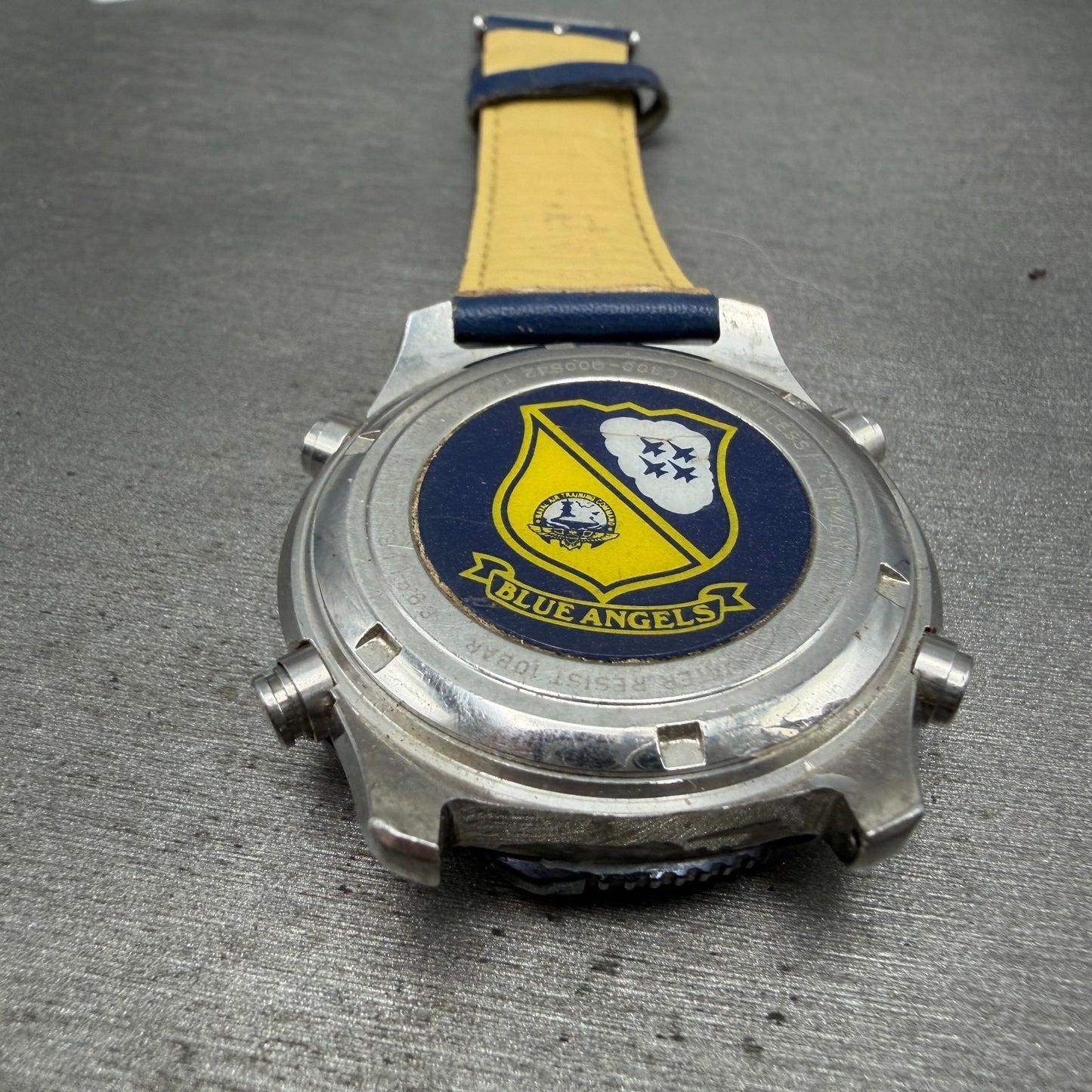 Citizen Navihawk Blue Angels Watch Men 42mm Ana Digi Steel C300-Q00842 PARTS11