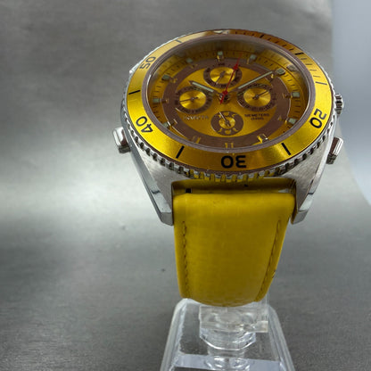 Invicta Triple Calendar Watch men 45mm Yellow Dial Steel 2918 PARTS7