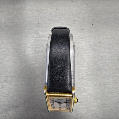 Citizen CQ Watch Women 17mm White Dial Gold Tone Rectangle 3220-945174 New Batt4