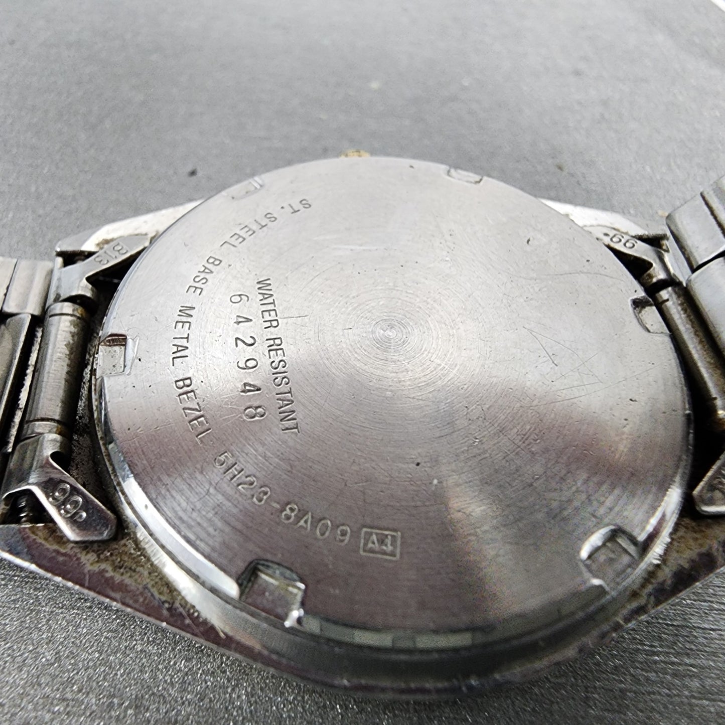 Seiko SQ Watch Men 34mm Silver Dial Two Tone Daydate 5H238a09 New Battery9