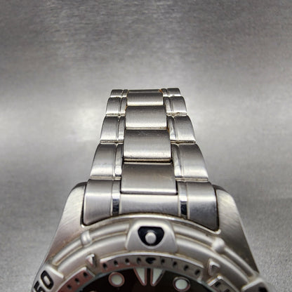 Orient Town & Country Surf Design Dive Watch Men 36mm Black Dial Silver New Batt4