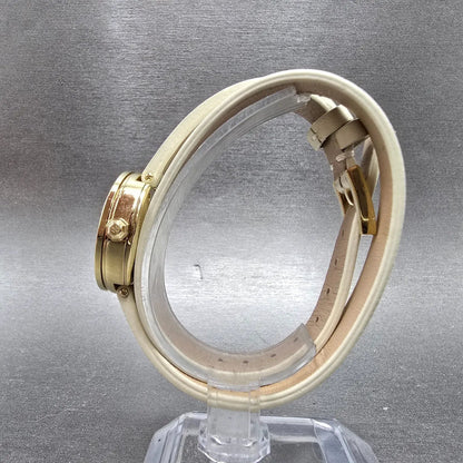 Tory Burch Reva Watch Women 28mm Cream Dial Gold Round TRB4007 New Battery8