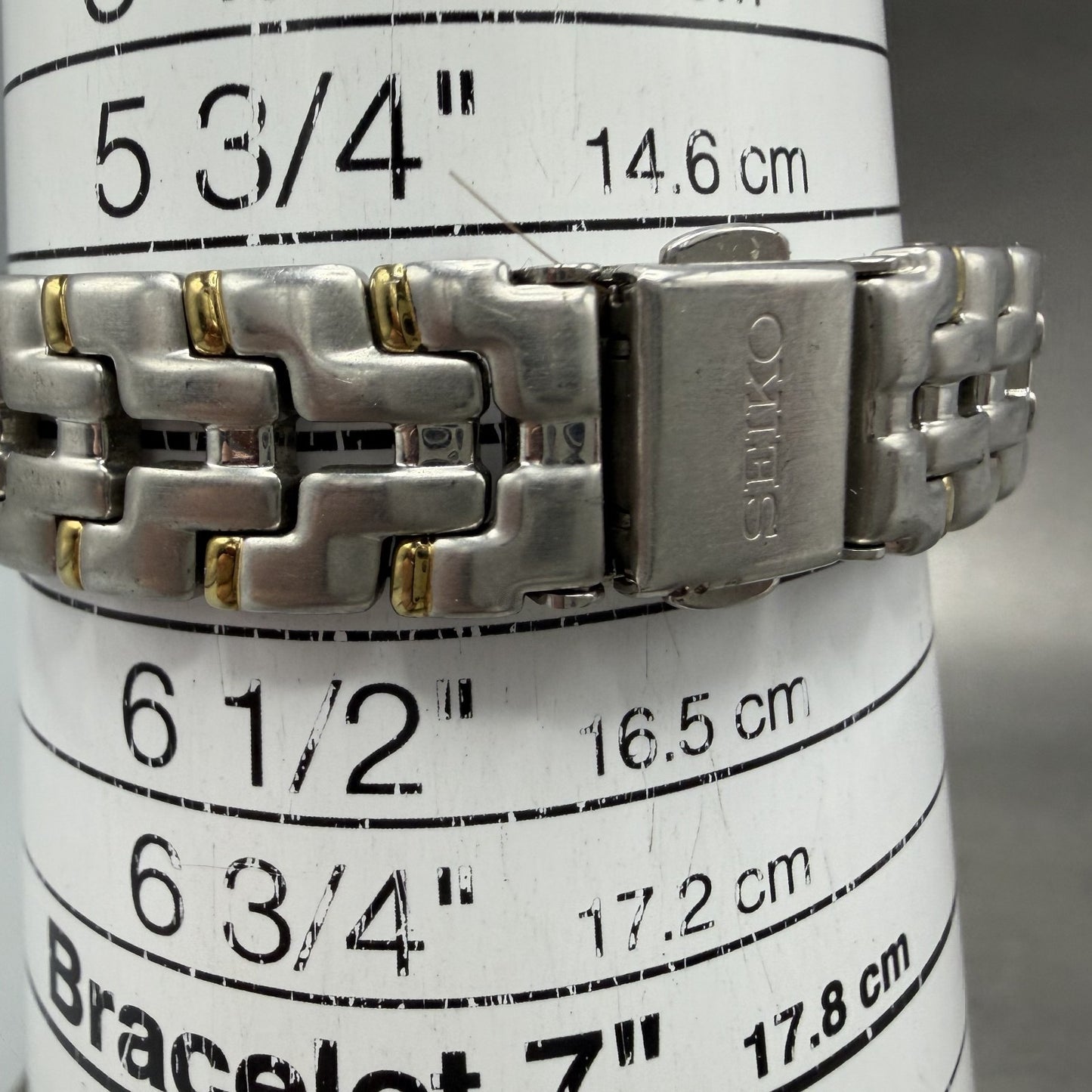 Seiko Watch Women 26mm White Dial Two Tone Date Round 7n82-0599 New Battery LYTD9