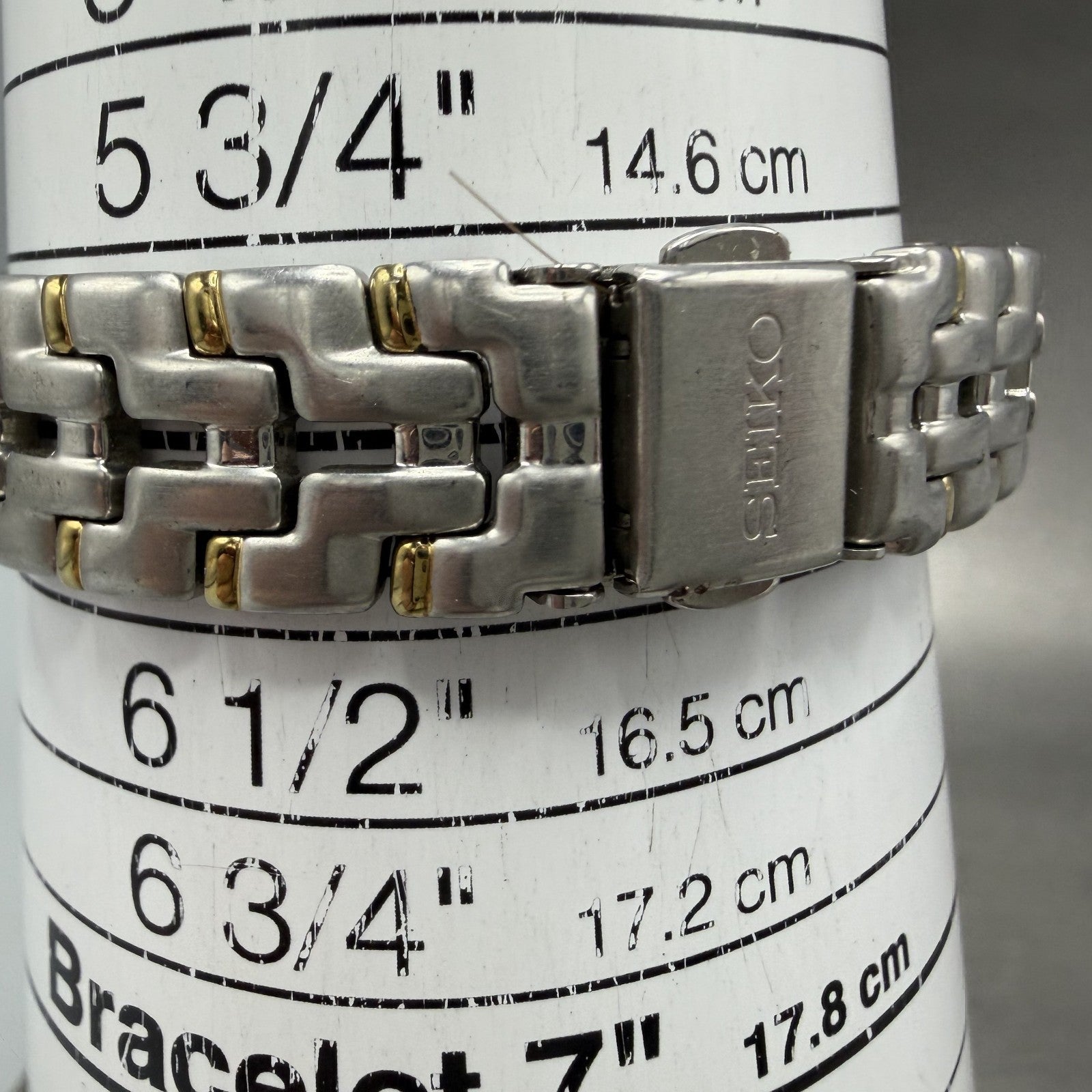 Seiko Watch Women 26mm White Dial Two Tone Date Round 7n82-0599 New Battery LYTD9