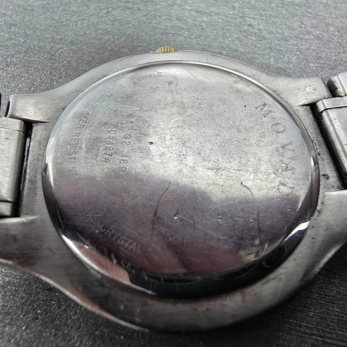 Movado Museum Watch Men 36mm Black Dial Two Tone Round 81 G4 1884 PARTS VTG10