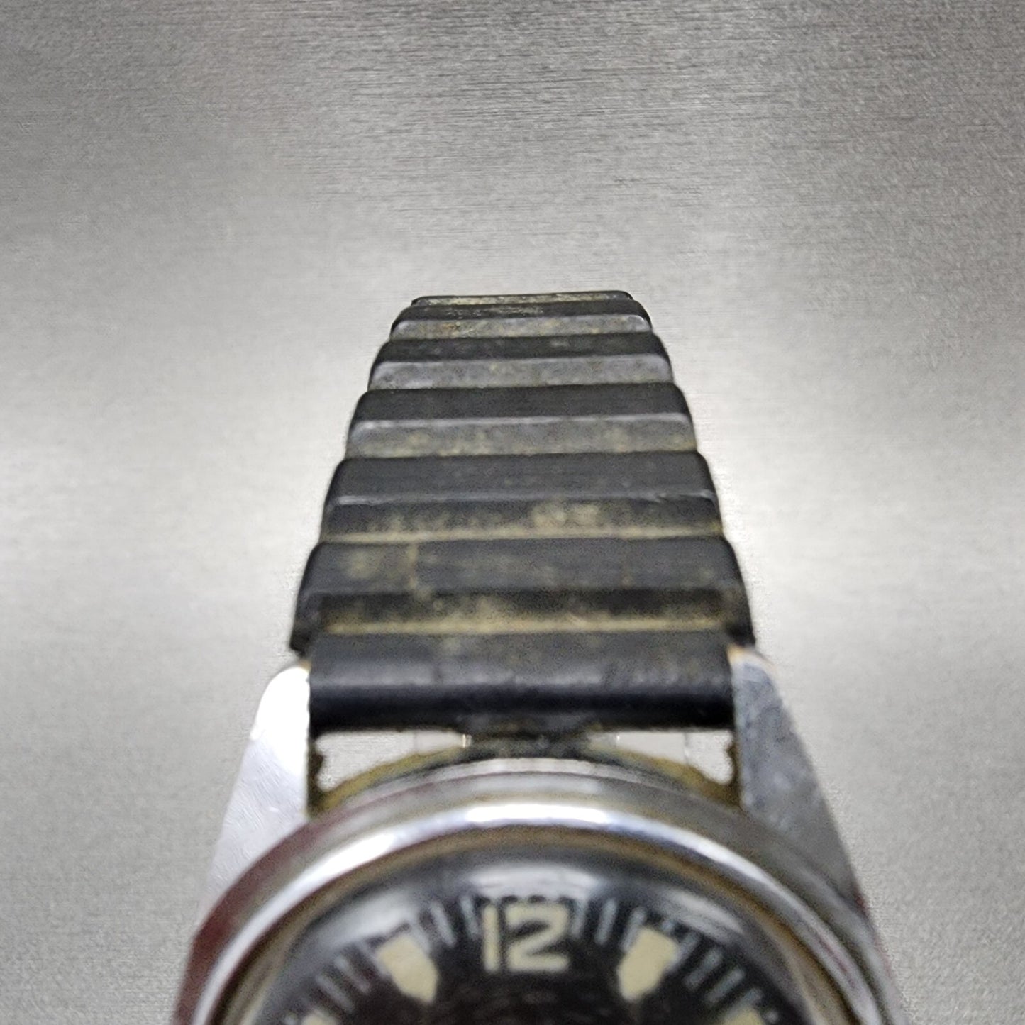 Timex Electric Skin Diver Watch Men 36mm Black Dial Steel Round PARTS5
