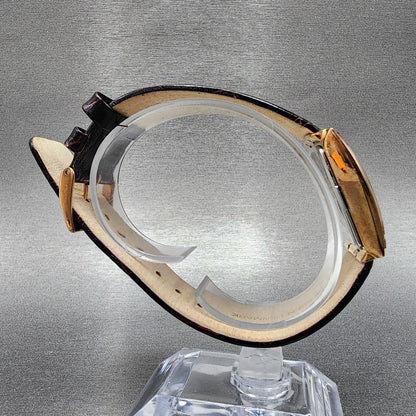 Skagen Watch Women 31mm Brown MOP Dial Rose Gold Tone Bling Bezel Rectangle Runs