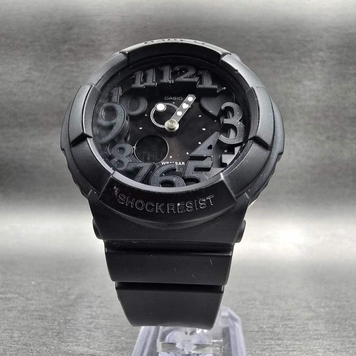 Casio Baby-G BGA-131 Watch Women 43mm Black Dial Black Chrono Alarm New Battery5