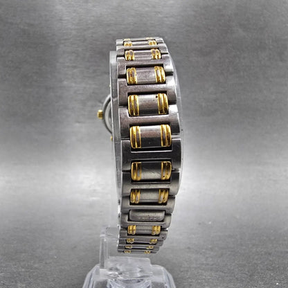 Gucci 9000L Watch Women 25mm Cream Dial Two Tone Date Round New Battery9