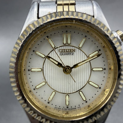 Citizen Watch Women 26m White Dial Two Tone Backlight 0730-H00010 New Battery1