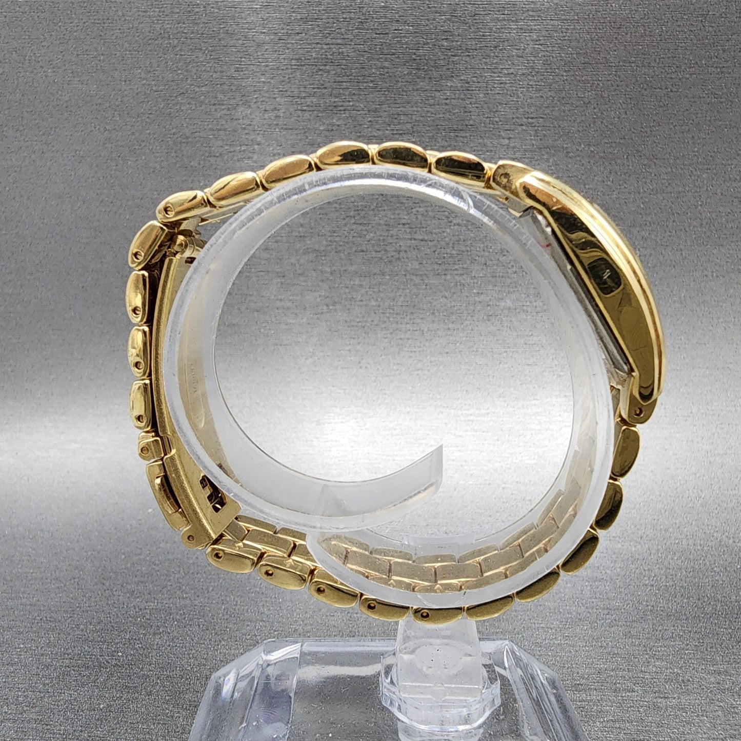 Skagen Tank Watch Women 19mm White Dial Gold Tone Rectangle 93SGXW New Battery8