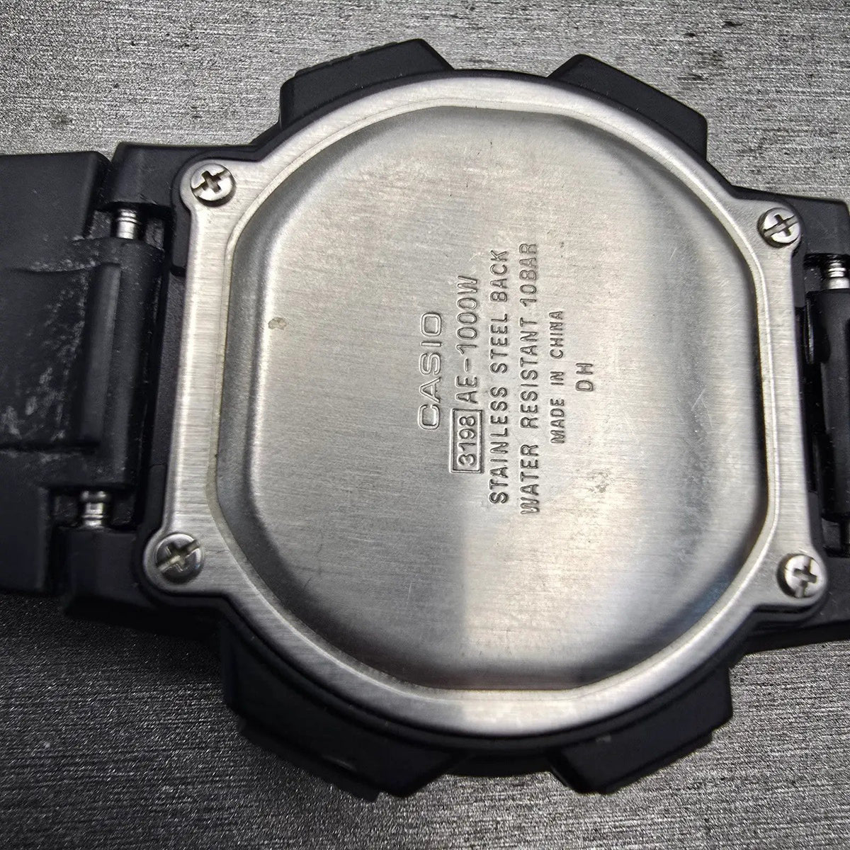 Casio Illuminator AE1000W Watch Men 44mm Black Dial Black Chrono Alarm New Batt10