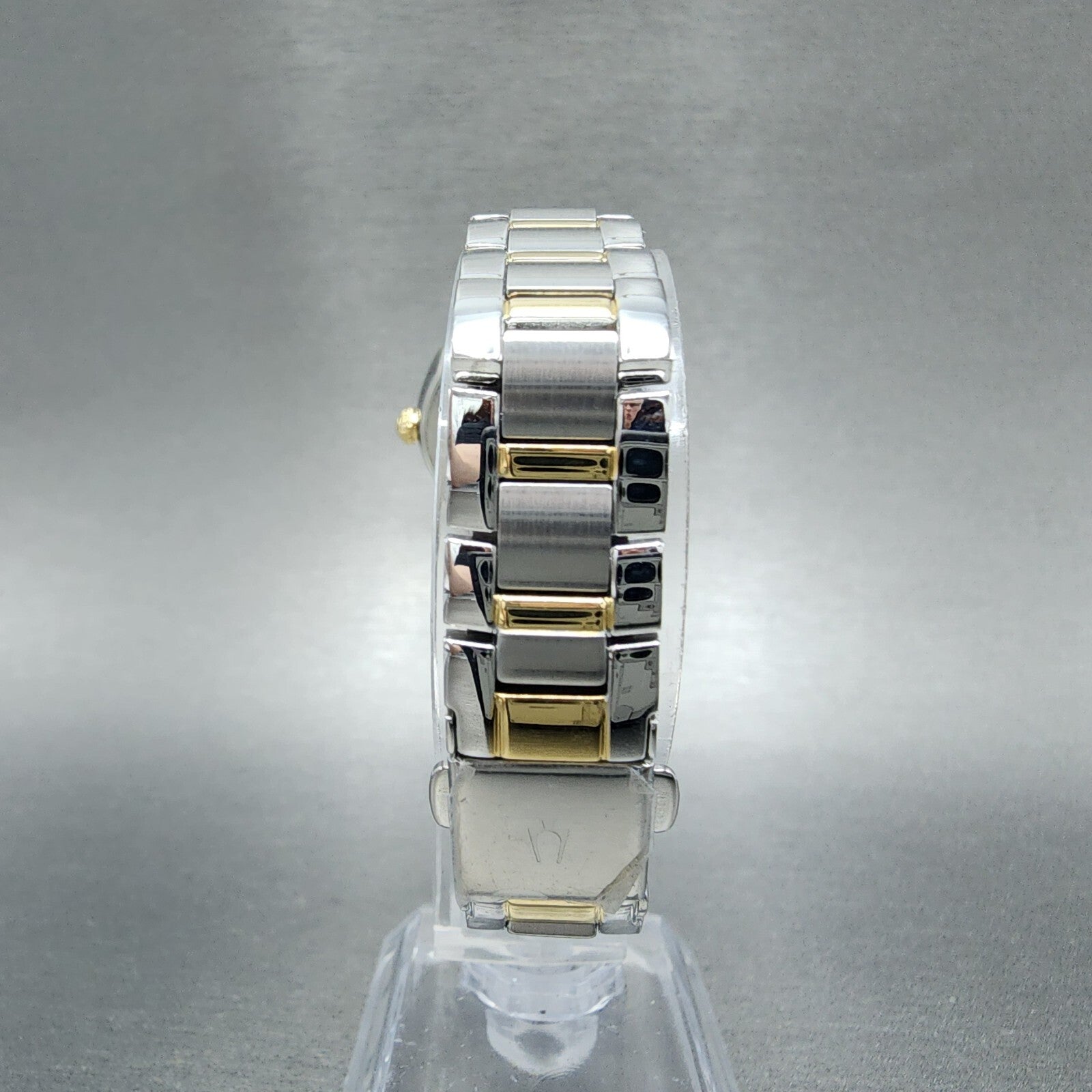 Bulova Sutton Watch Women 28mm White Dial Two Tone Round Stainless Steel 98L2777