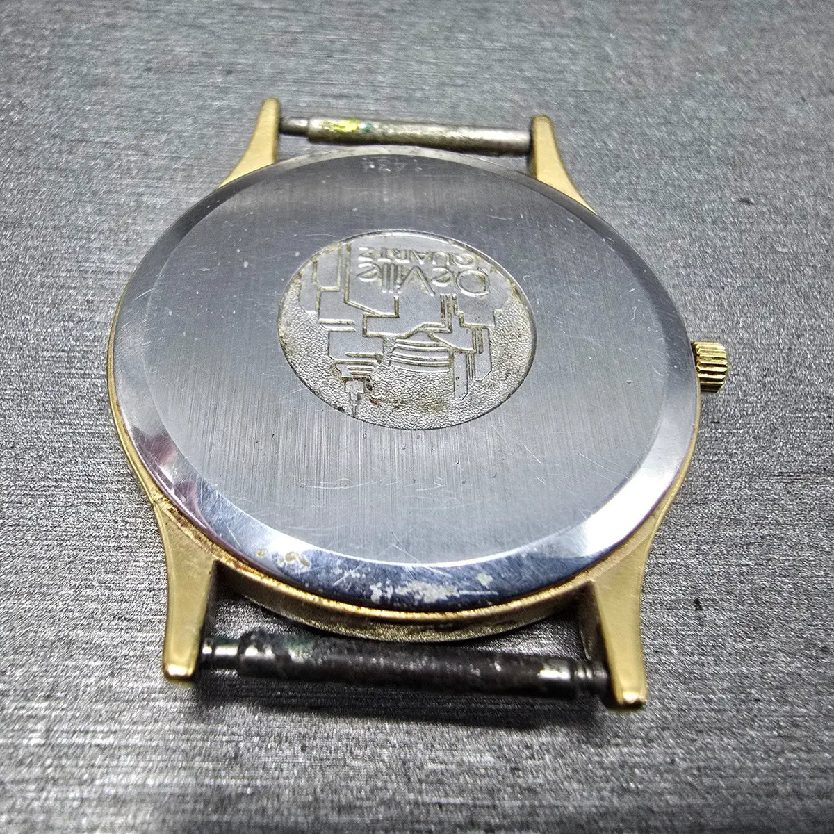 Omega De Ville Watch Men 32mm Gold Dial Gold Tone 195.0039 PARTS  Vintage10