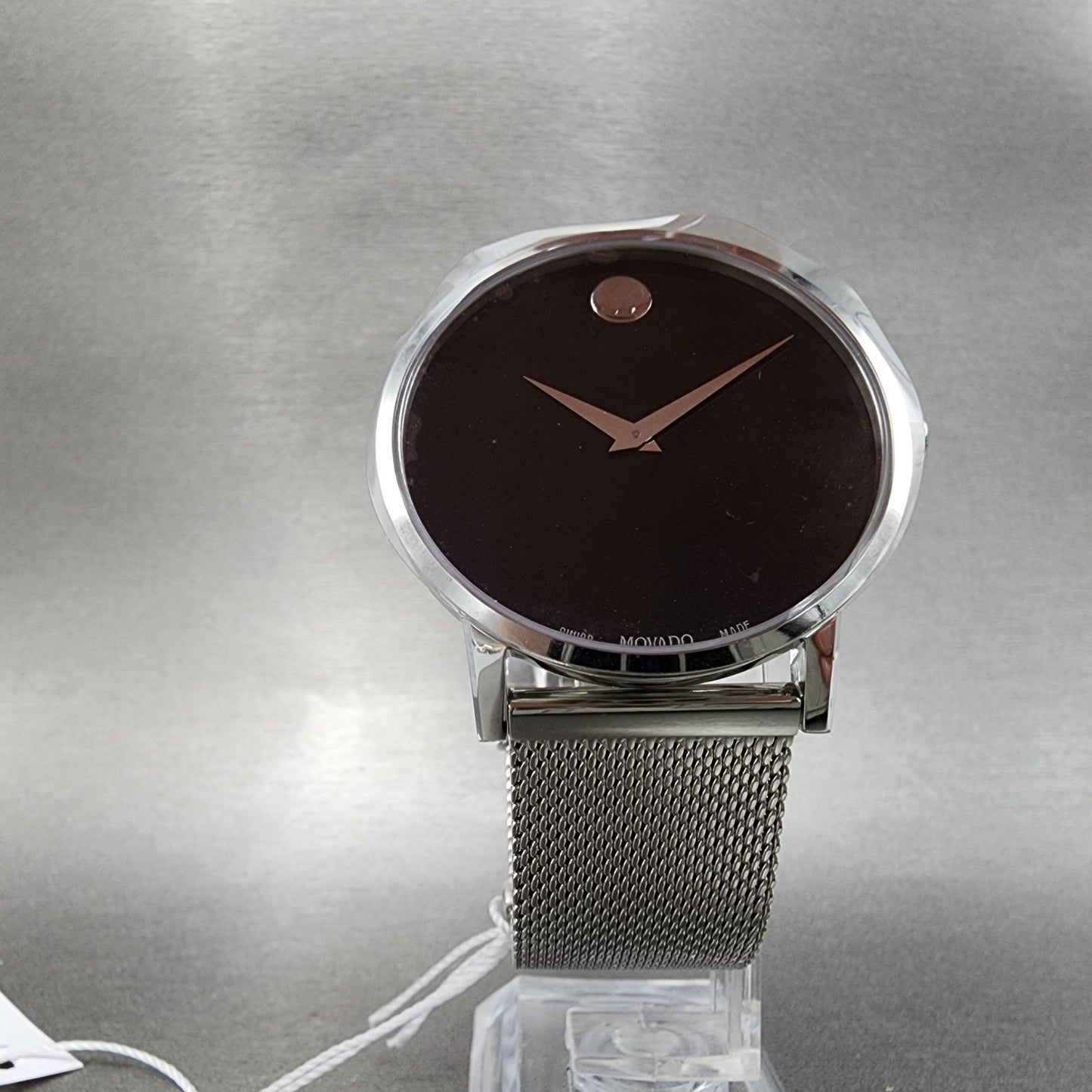 Movado Museum Classic Watch Men 39mm Black Dial Stainless steel Round 06072197