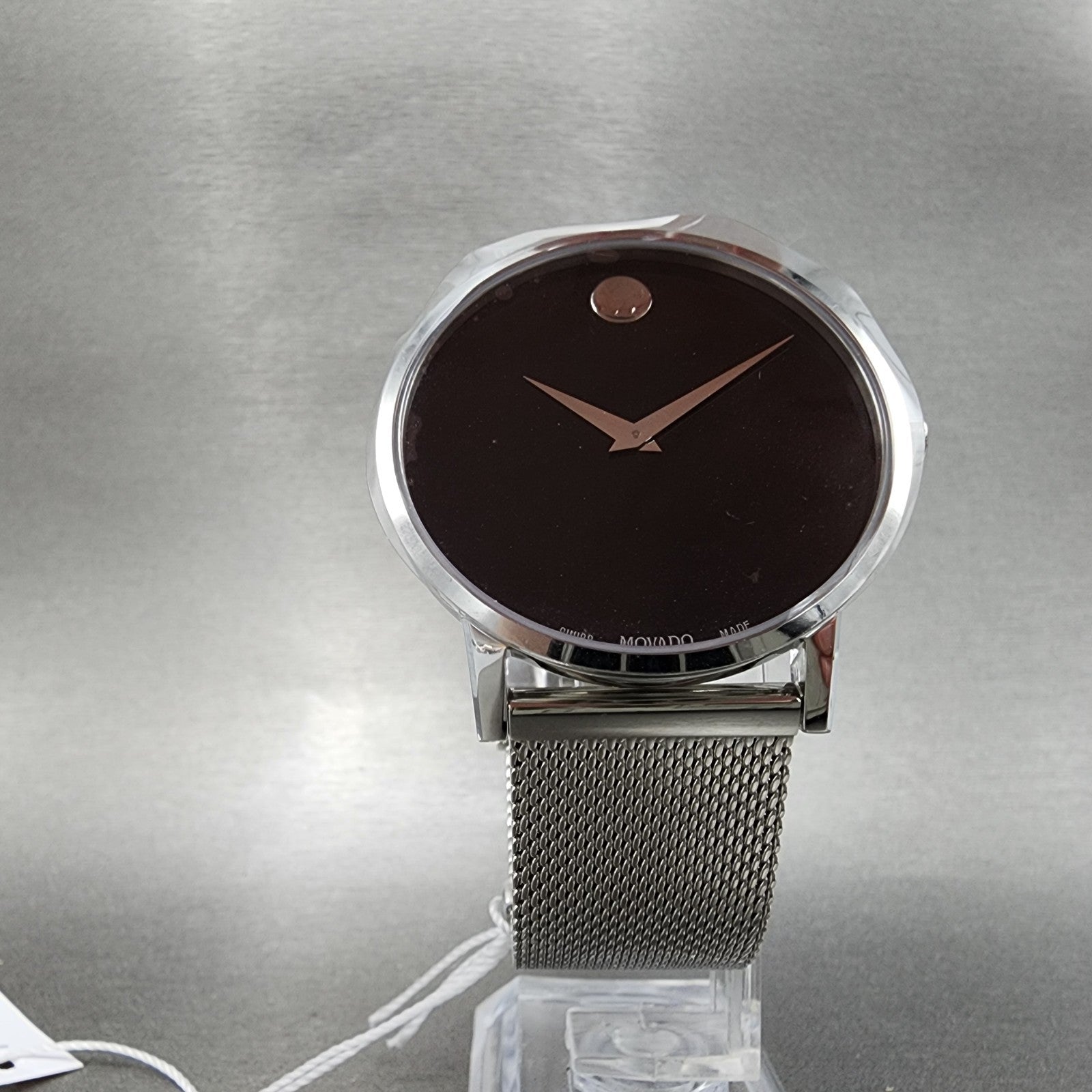 Movado Museum Classic Watch Men 39mm Black Dial Stainless steel Round 06072197