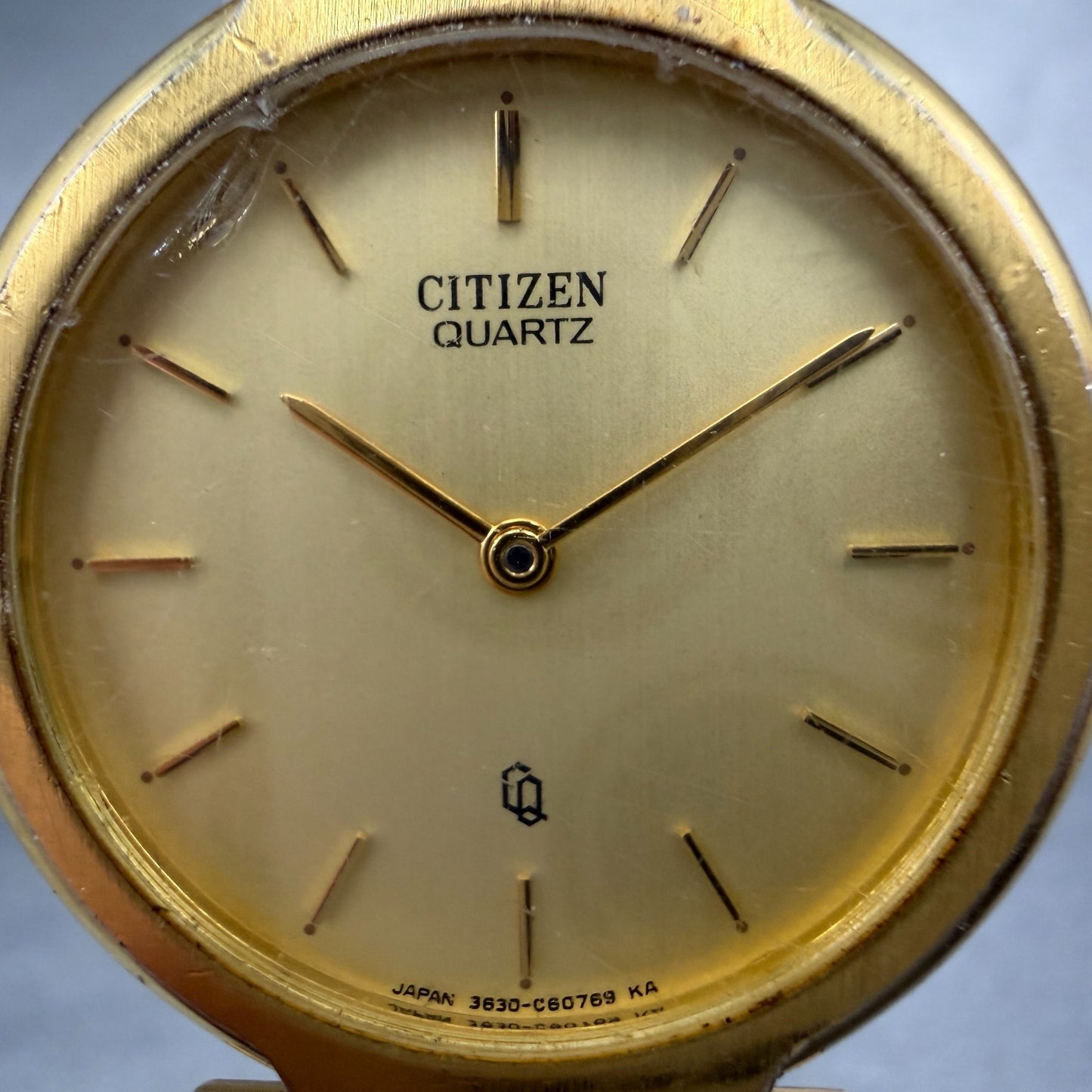 Citizen CQ Watch Women 29mm Gold Dial Gold Tone Round 3620-364708 New Battery1